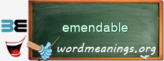 WordMeaning blackboard for emendable